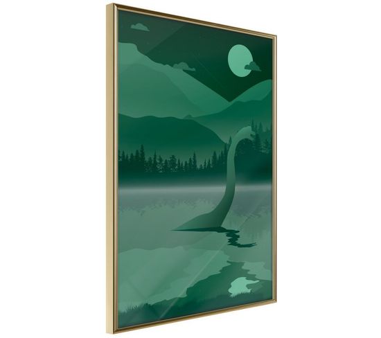 Affiche Murale Encadrée "loch Ness" 30 X 45 Cm Or