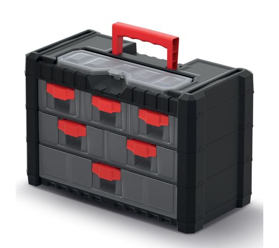 Boîte Porte-boîte Multiticase - Poignée Plastique Ergonomique - 6 Compartiments.