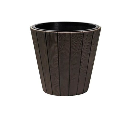 Prosperplast Pot Rond Woode - Ø 488 Mm - Marron Brun