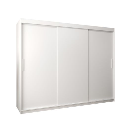 Armoire Tokyo à Portes Coulissantes 200/250/62 3 Portes (blanco/blanco)