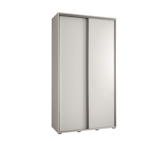 Armoire Davos 1 à Portes Coulissantes 235,2/140/45 2 Portes (blanc/blanc/argent)