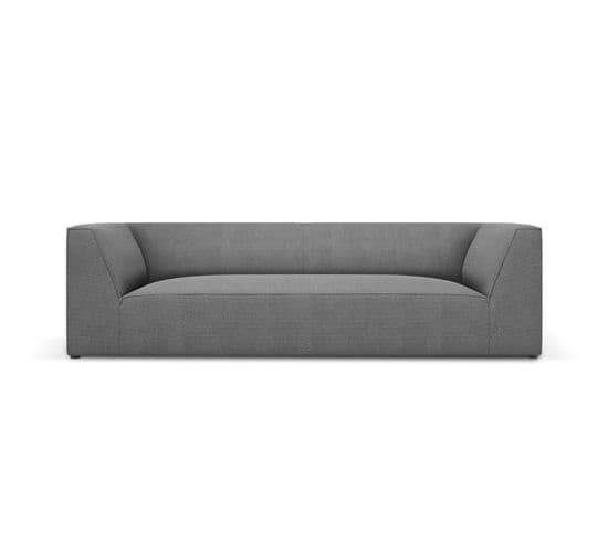 Canapé "ruby", 3 Places, Gris, Tissu Structurel