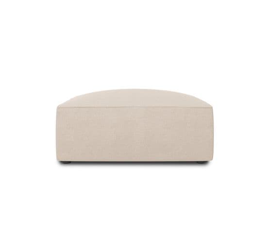 Pouf "ruby", 1 Place, Beige, Tissu Structurel