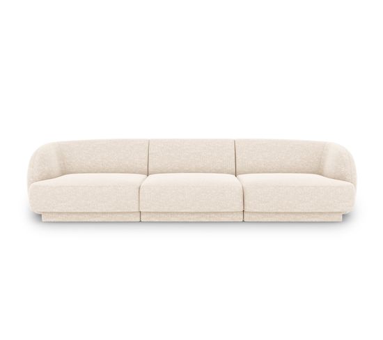 Canapé "miley", 3 Places, Beige Clair, Tissu Chenille