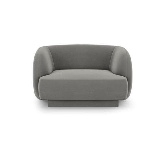 Fauteuil "miley", 1 Place, Gris Clair, Velours