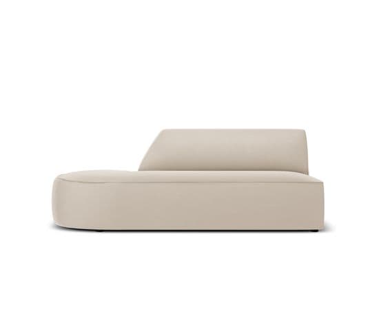 Canapé Modulable Gauche "ruby", 2 Places, Beige, Velours