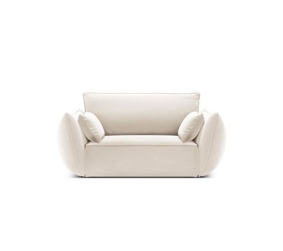 Fauteuil "kaelle", 1 Place, Beige Clair, Velours