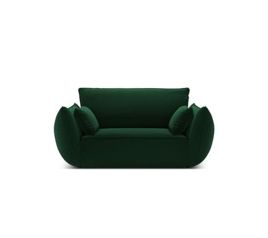 Fauteuil "kaelle", 1 Place, Vert Bouteille, Velours