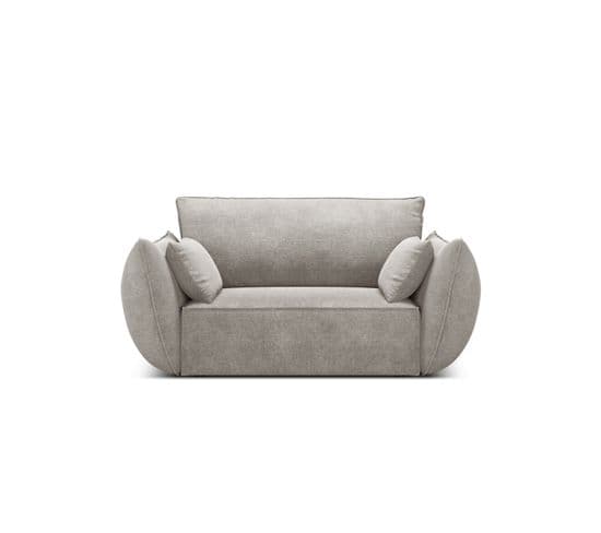 Fauteuil "kaelle", 1 Place, Gris Clair, Tissu Chenille