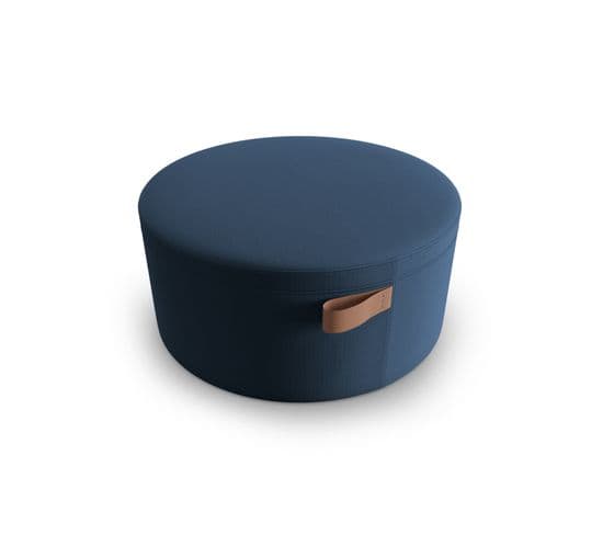 Pouf "hana", 1 Place, Bleu, Tissu Structurel