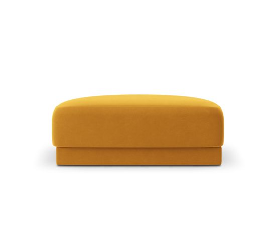 Pouf "miley", 1 Place, Jaune, Velours