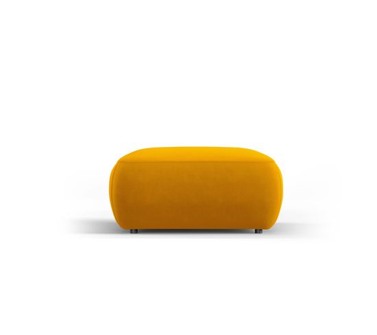 Pouf "greta", 1 Place, Jaune, Velours