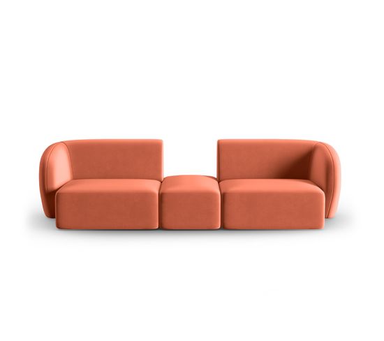 Canapé Modulable "shane", 2 Places, Corail, Velours