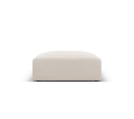 Pouf "tyra", 1 Place, Beige, Velours
