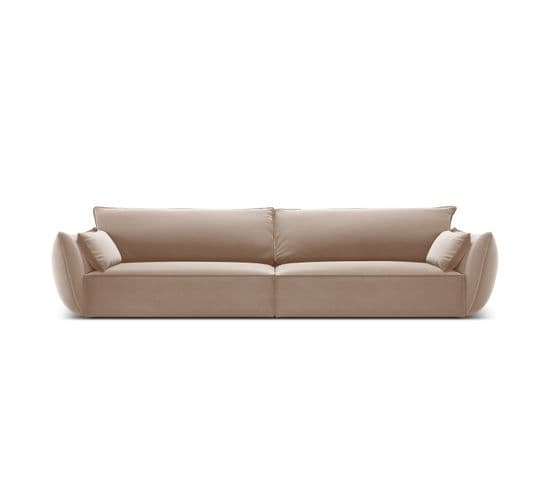 Canapé "kaelle", 4 Places, Beige, Velours