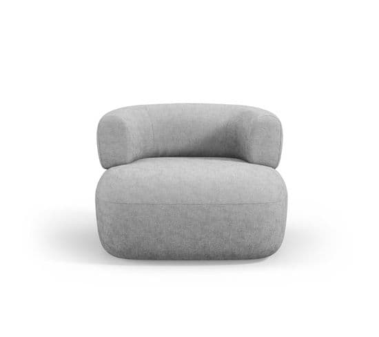 Fauteuil "jenny", 1 Place, Argent, Tissu Chenille