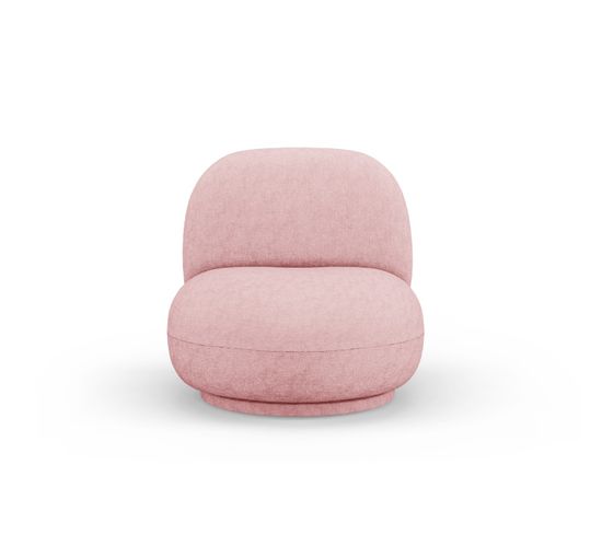 Fauteuil Pivotant "chuck", 1 Place, Rose, Tissu Chenille