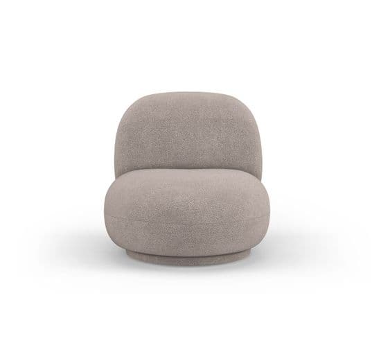 Fauteuil Pivotant "chuck", 1 Place, Marron Clair, Bouclé