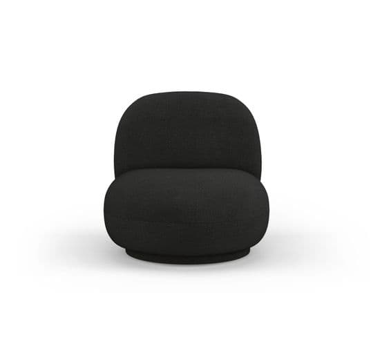 Fauteuil Pivotant "chuck", 1 Place, Noir, Bouclé