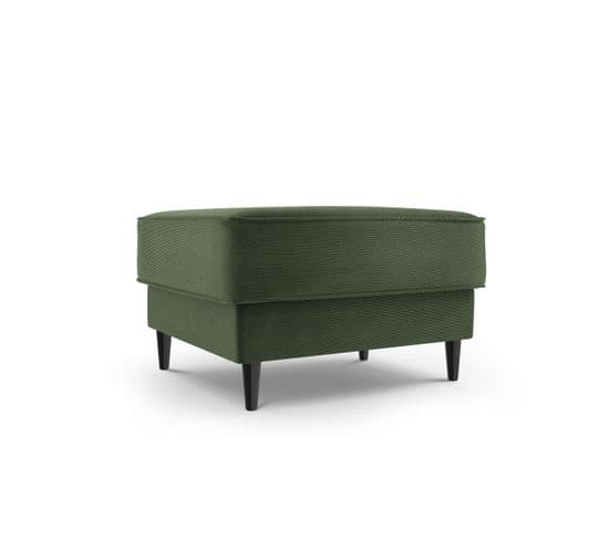 Pouf "dunas", 1 Place, Vert Bouteille, Velours Côtelé