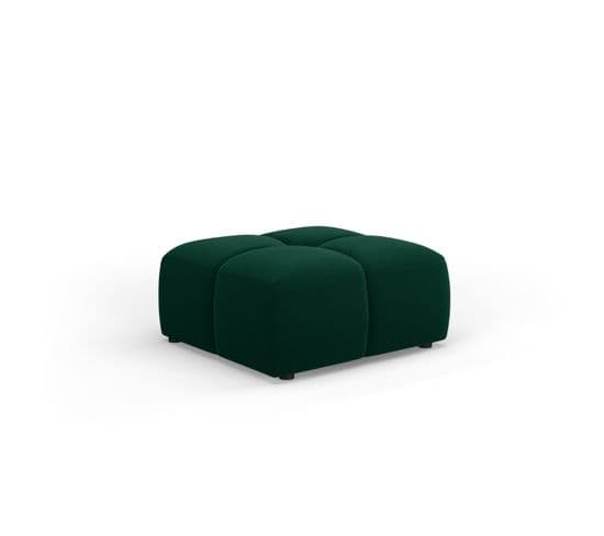 Pouf "serena", 1 Place, Vert Bouteille, Velours