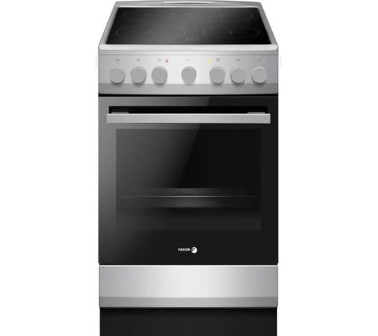 Cuisinière Vitrocéramique - Facv203s - 4 Foyers - 62 L - 50 X 60 Cm - Silver