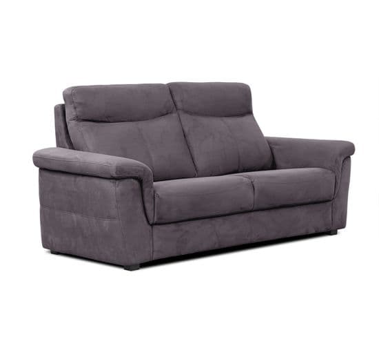 Canapé Droit Xxl 3 Places Tissu Violet Prune - Jones