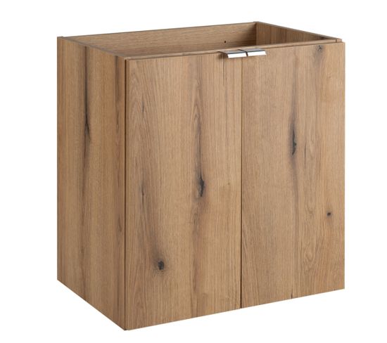 Meuble Suspendu Sous Vasque Avec Les Portes Nova Oak 50 Cm