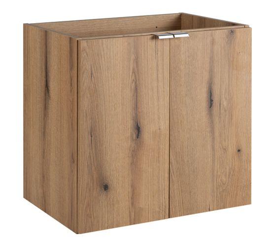 Meuble Suspendu Sous Vasque Avec Les Portes Nova Oak 60 Cm