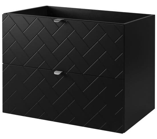 Meuble Sous Vasque Madis Noir 80 Cm S