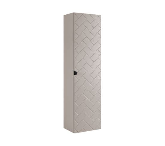 Meuble Colonne Suspendu De Salle De Bain Madis Cachemire 35 X 136 Cm B