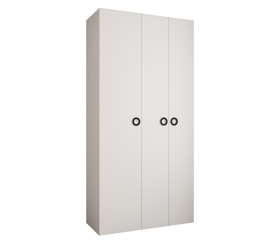 Armoire 3 Portes Como 1 - 120x40x245.5 Cm (blanc/noir)