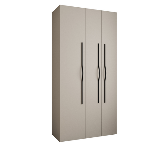 Armoire 3 Portes Como 2 - 120x40x245.5 Cm (cachemire/noir)