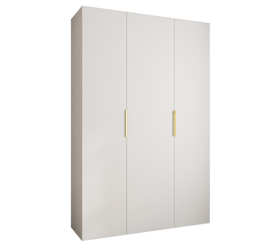 Armoire 3 Portes Como 4 - 160x50x245.5 Cm (blanc/or)