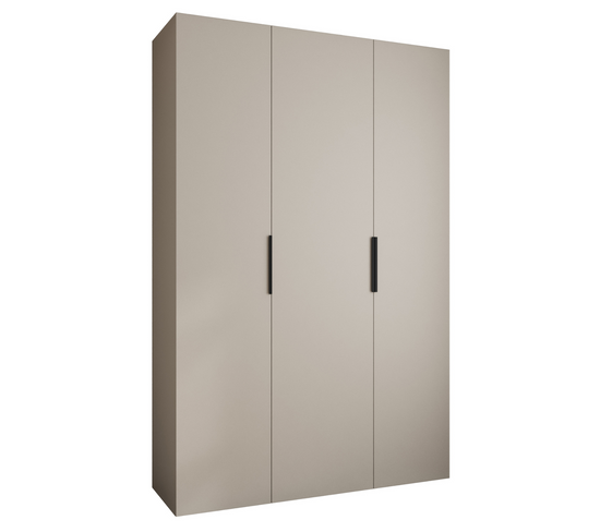 Armoire 3 Portes Como 4 - 160x50x245.5 Cm (cachemire/noir)