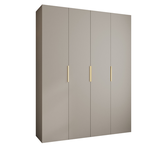 Armoire 4 Portes Como 4 - 190x50x245.5 Cm (cachemire/or)