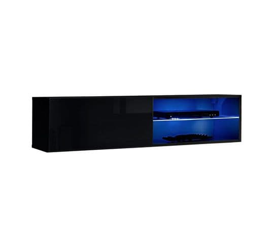 Meuble TV LED Design "switch Iv" 120cm Noir