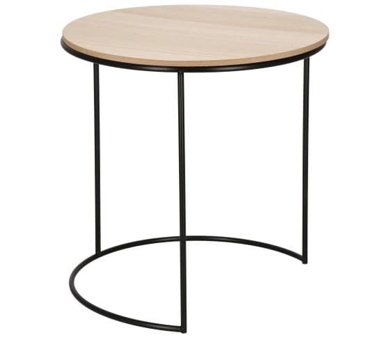 Table D'appoint Table Basse Loft Forme Ronde Table Basse Métal