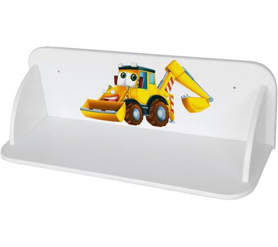 Etagère Murale En Bois Pour Votre Enfant - Motif Mr. Excavateur