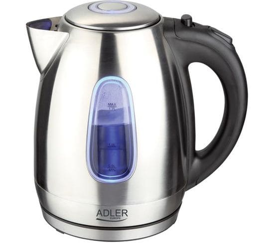 Bouilloires Ad1223 Noir, Acier Inoxydable 1,7 L 2000 W