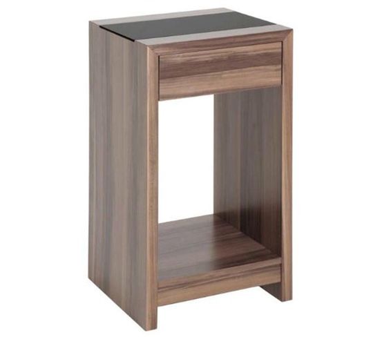 Table Console En Mdf Coloris Noyer, L42 X P40 X H74 Cm