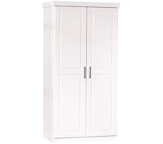 Armoire Avec 2 Portes Blanche, Dim : 95,2 X 55 X 190 Cm