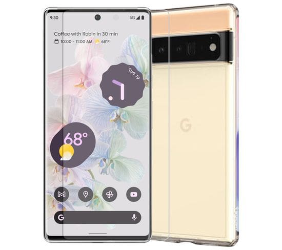 Film Protecteur Verre Trempé Pour Google Pixel 6 Pro 5g, 6.7"+ Coque De Protection Souple