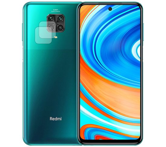 Lot De 2 Verre Trempé Camera Arrière Protecteur Pour Xiaomi Redmi Note 9 Pro