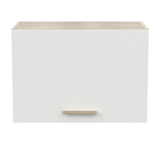 Meuble Pour Hotte Coloris Chêne Kronberg, Blanc - Longueur 60 X Hauteur 42 X Profondeur 30 Cm