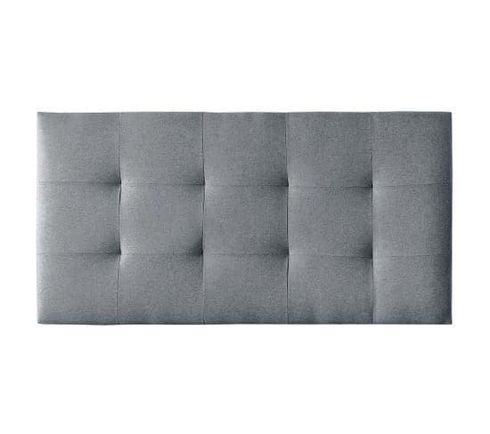 Tête De Lit En Tissu Coloris Gris - Longueur 140 X Profondeur 5 X Hauteur 60 Cm