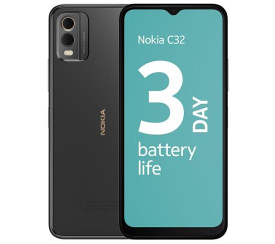 Smartphone Nokia C32 6.5" 64 Go noir