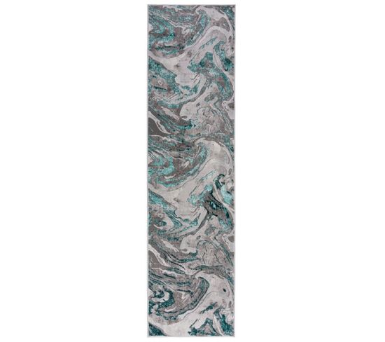 Tapis De Couloir Sire En Polypropylène - Bleu Turquoise - 80x300 Cm