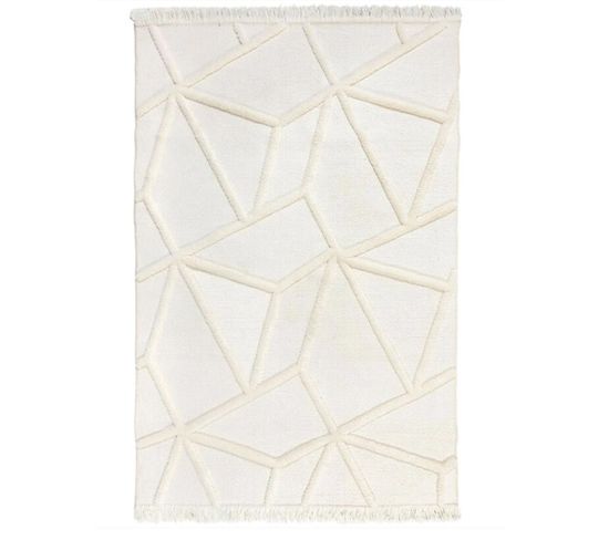 Tapis De Salon Zef En Polyester - Beige - 160x230 Cm