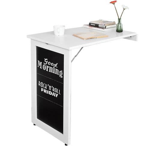 Table Pliable Murale Avec Mémo Board Rabattable, Fwt20-w